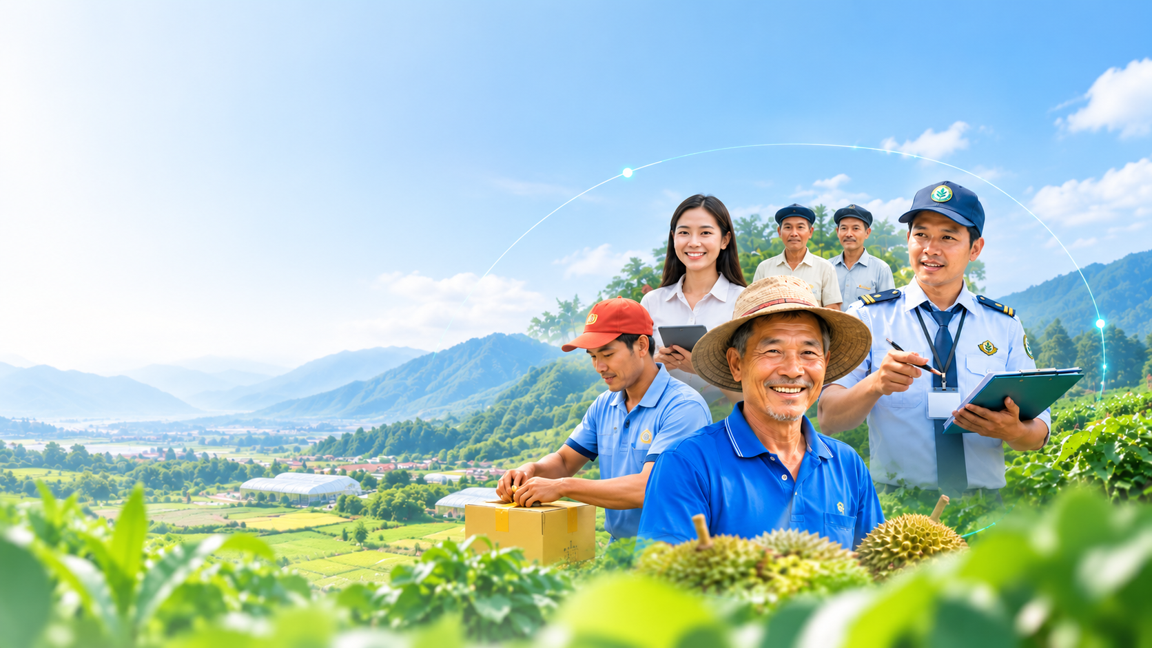 Nông dân, doanh nghiệp và cán bộ cùng kết nối trong chuỗi truy xuất nông sản